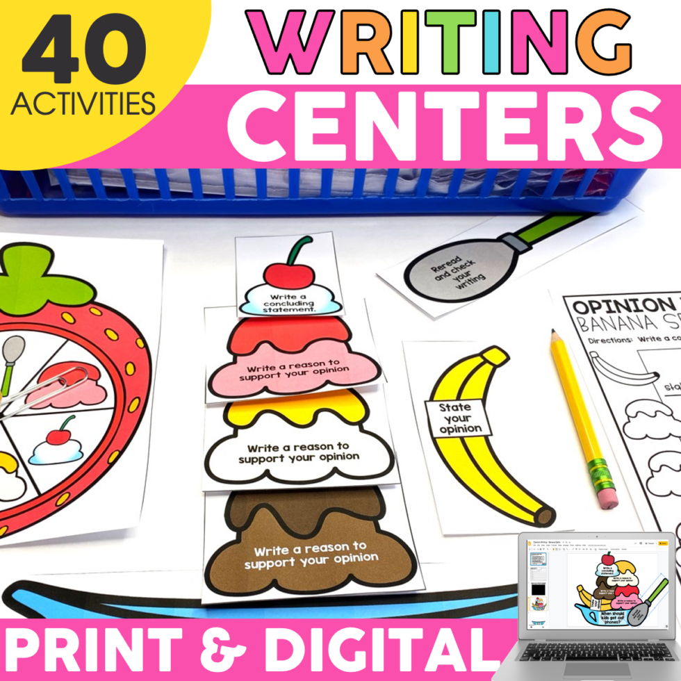 2nd Grade Writing Centers | Printable &amp; Digital | Literacy Centers ...