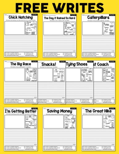 Chick Hatching, The Day It Rained So Hard, Caterpillars, The Big Race, Snacks!, Tying Shoes, First Coach, I'm Getting Better, Saving Money, The Great Hike - free printable worksheets for early learne.