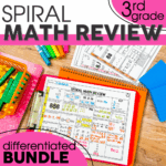 3rd Grade Spiral Math Review Bundle - Lucky Little Learners