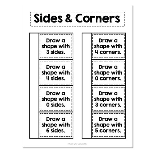 1st Grade Math Notebook - Geometry - Sides & Corners - Lucky Little ...