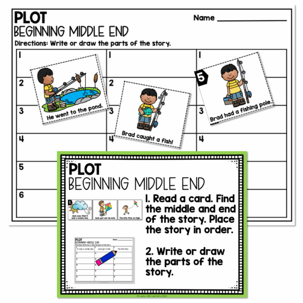 1st Grade Reading Center - Plot - Lucky Little Learners