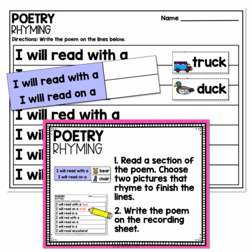 1st Grade Reading Center - Poetry-Rhyming