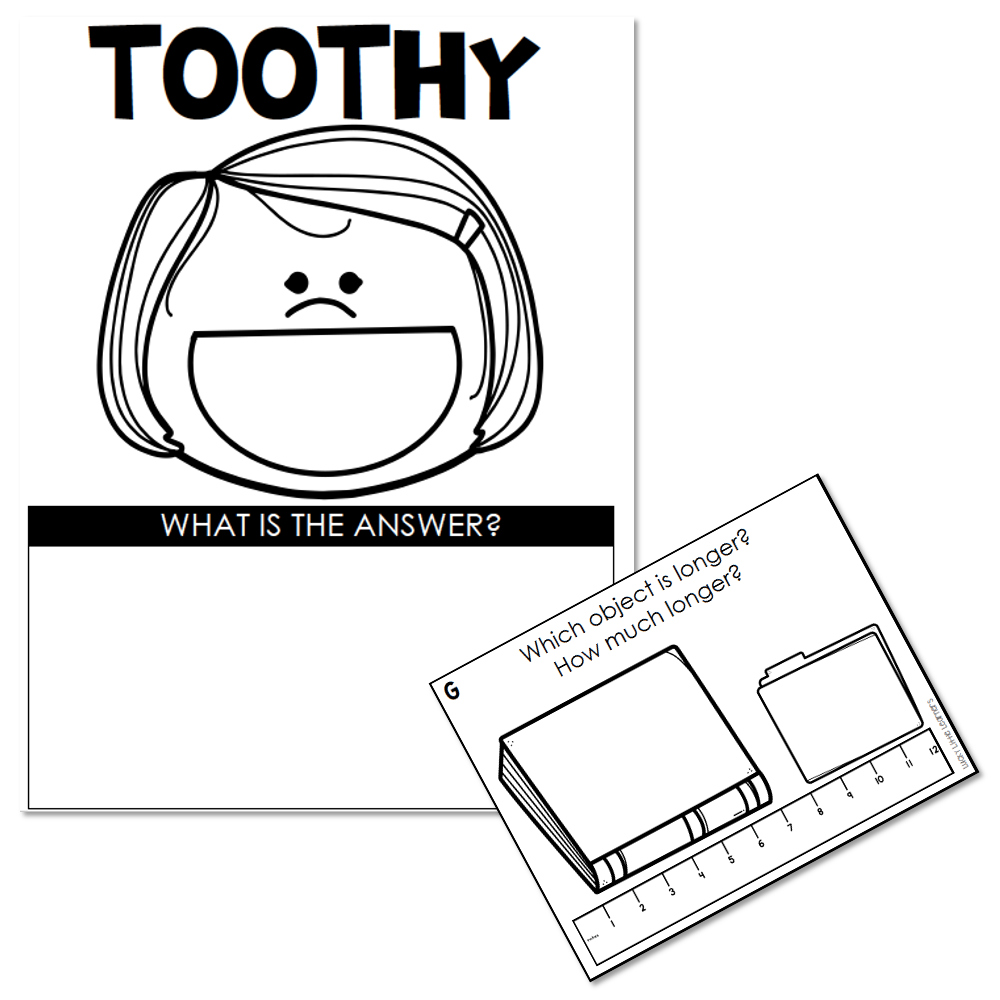 Toothy - Math - 1st & 2nd Grade - Comparing Length - Lucky Little Learners