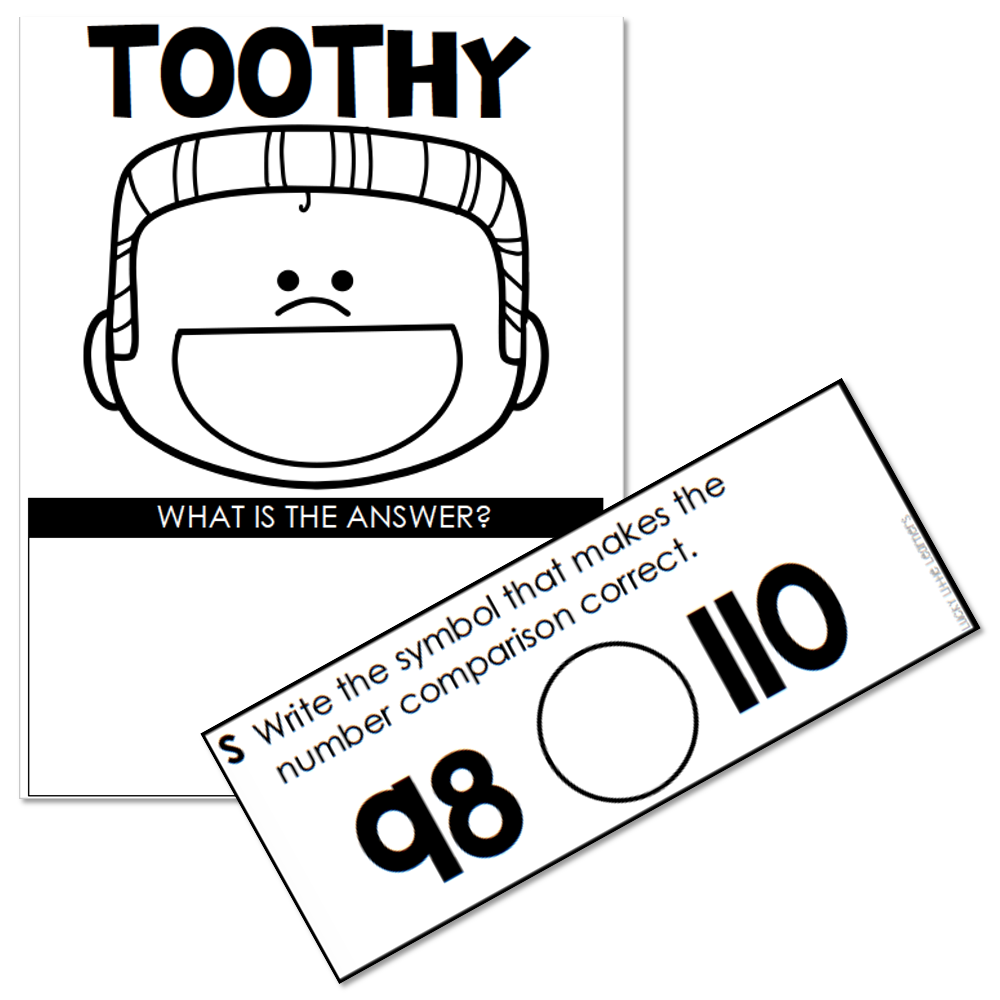 Toothy - Math - 1st & 2nd Grade - Comparing Numbers - Lucky Little Learners