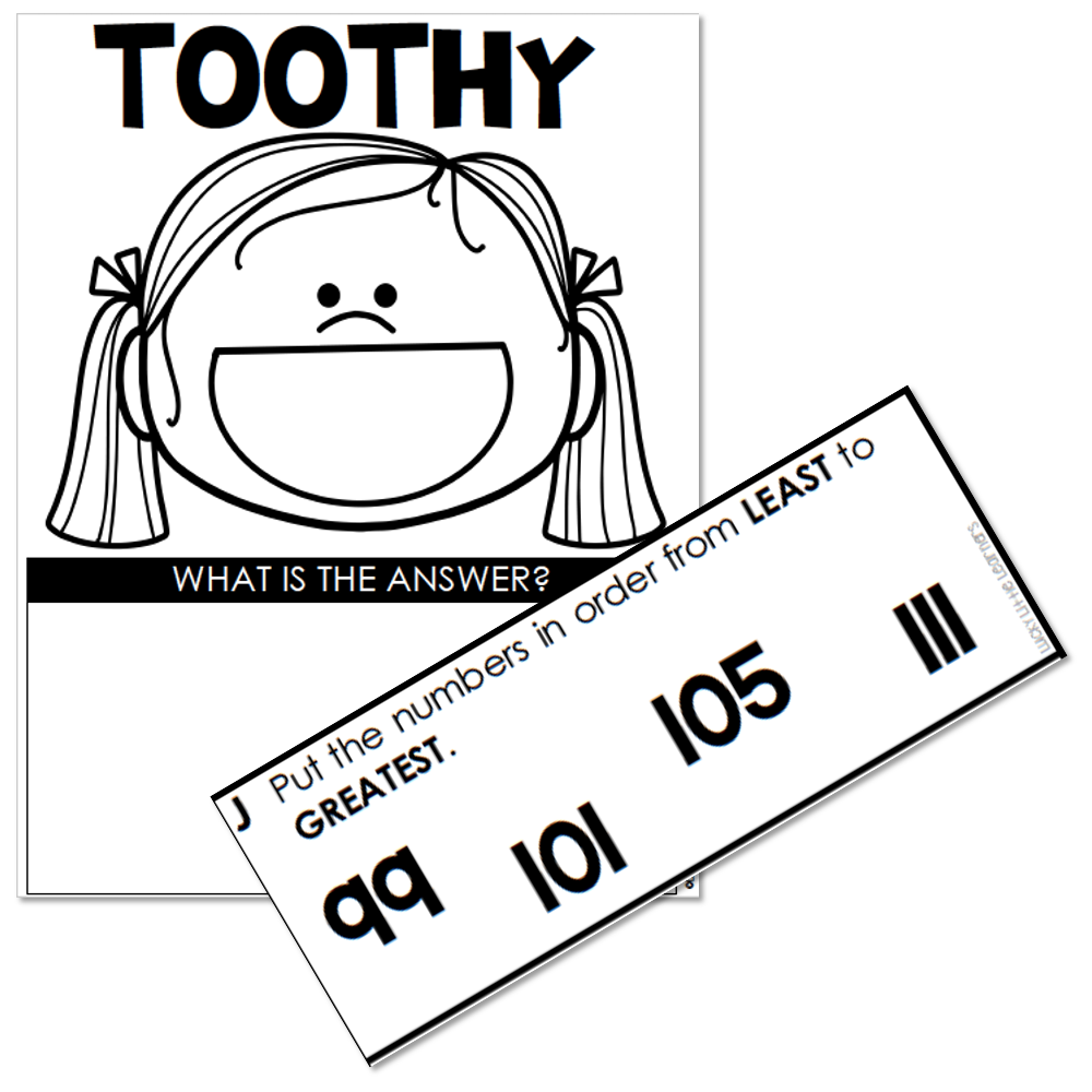 Toothy - Math - 1st & 2nd Grade - Number Order - Lucky Little Learners