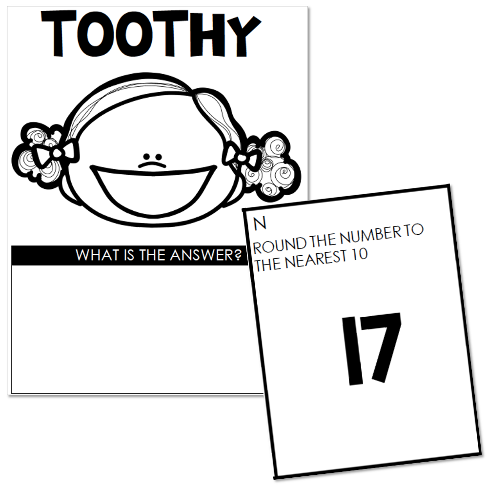 Toothy - Math - 1st & 2nd Grade - Rounding - Lucky Little Learners