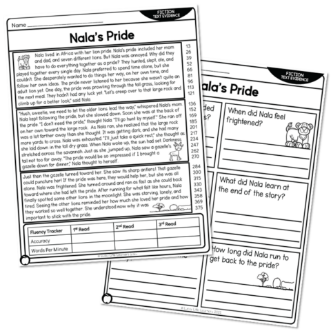 1st Grade Math Notebook - Addition - Story Problem Mats - Lucky Little ...