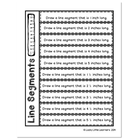 2nd Grade Math Notebook - Measurement - Line Segments - Lucky Little ...