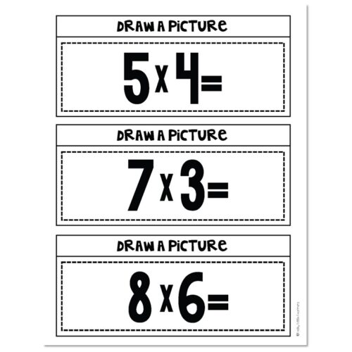 2nd Grade Math Notebook - Multiplication - Draw a Picture Flip Flaps ...