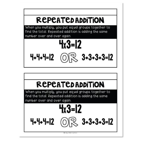 2nd Grade Math Notebook - Multiplication - Repeated Addition Strategy ...