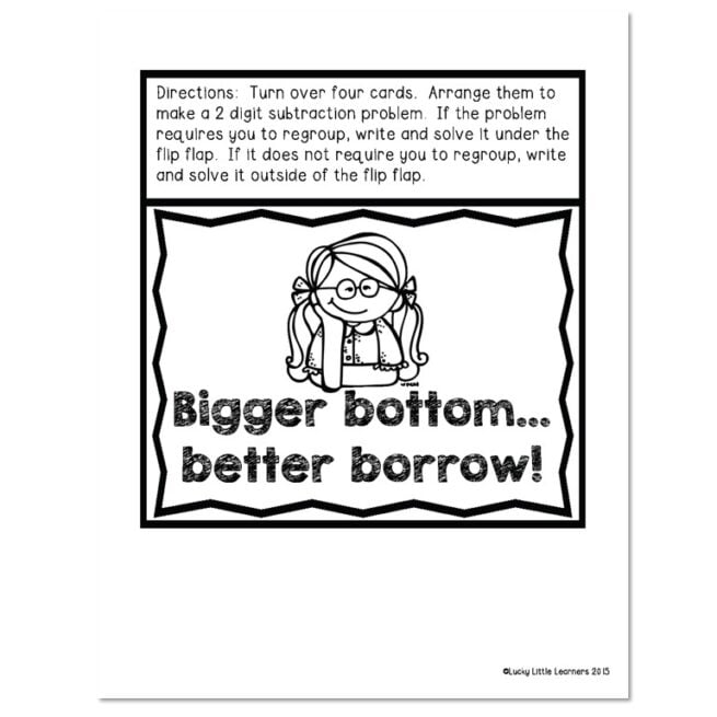 2nd Grade Math Notebook - Subtraction with Regrouping - Bigger Bottom ...