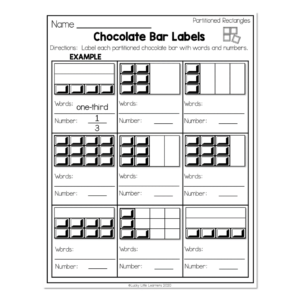 2nd Grade Math Worksheets - Geometry - Partitioned Rectangles ...