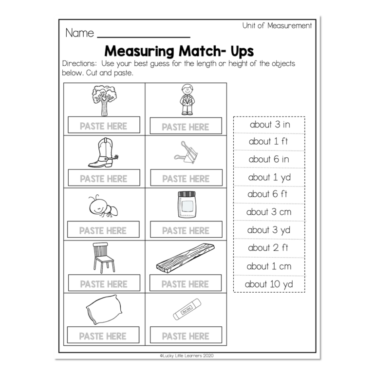 2nd Grade Math Worksheets - Measurement - Unit of Measurement ...