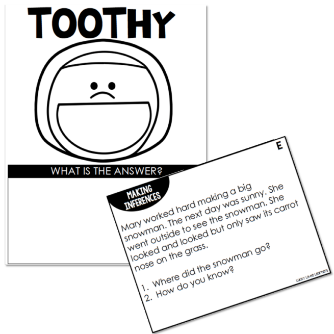 Toothy - Reading Comprehension - 2nd Grade - Inferences - Lucky Little ...
