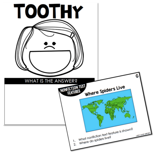 Toothy - Reading Comprehension - 2nd Grade - Nonfiction Text Features ...