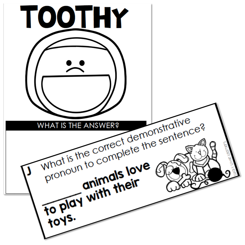 Toothy - Grammar - 2nd and 3rd Grade - Demonstrative Sets - Lucky ...