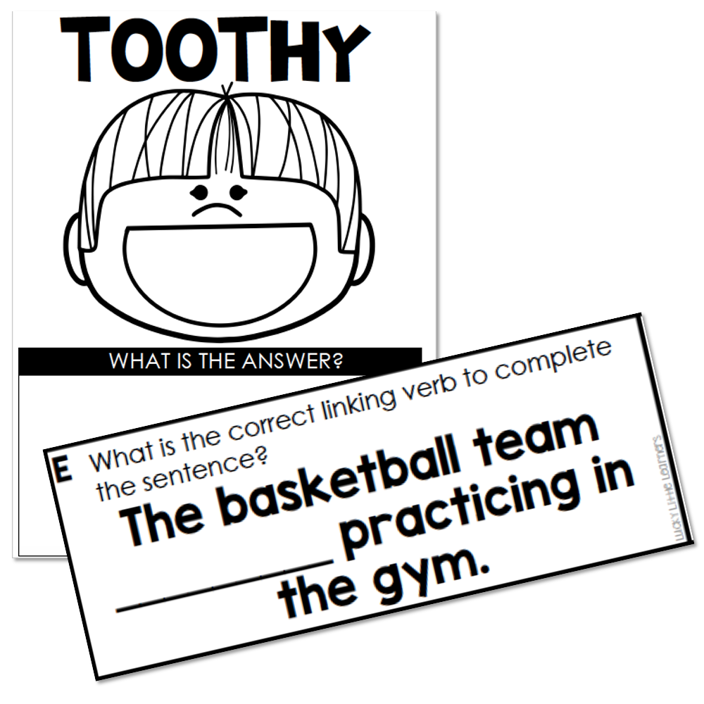 Toothy - Grammar - 2nd and 3rd Grade - Linking Verbs - Lucky Little ...