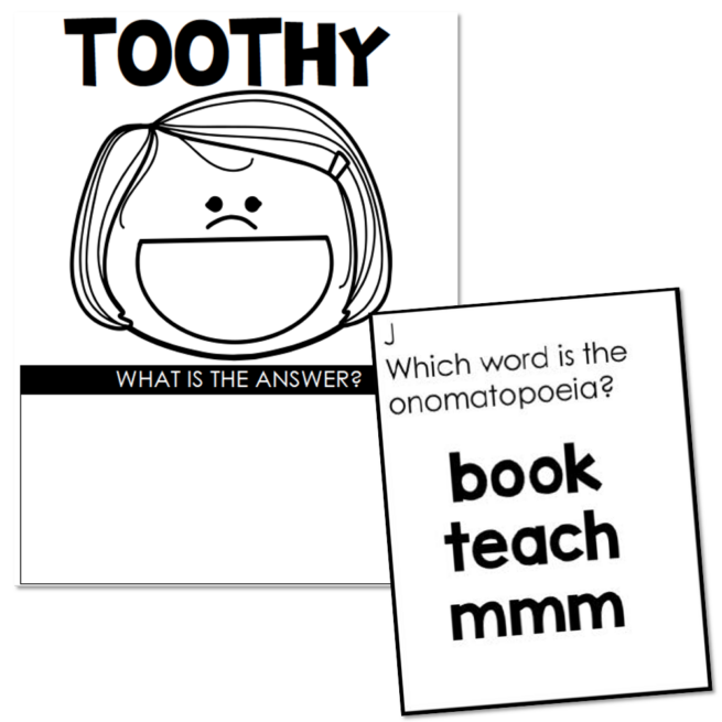 Toothy - Grammar - 2nd and 3rd Grade - Onomatopoeias - Lucky Little ...
