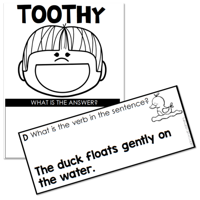 Toothy - Grammar - 2nd and 3rd Grade - Verbs in a Sentence - Lucky ...
