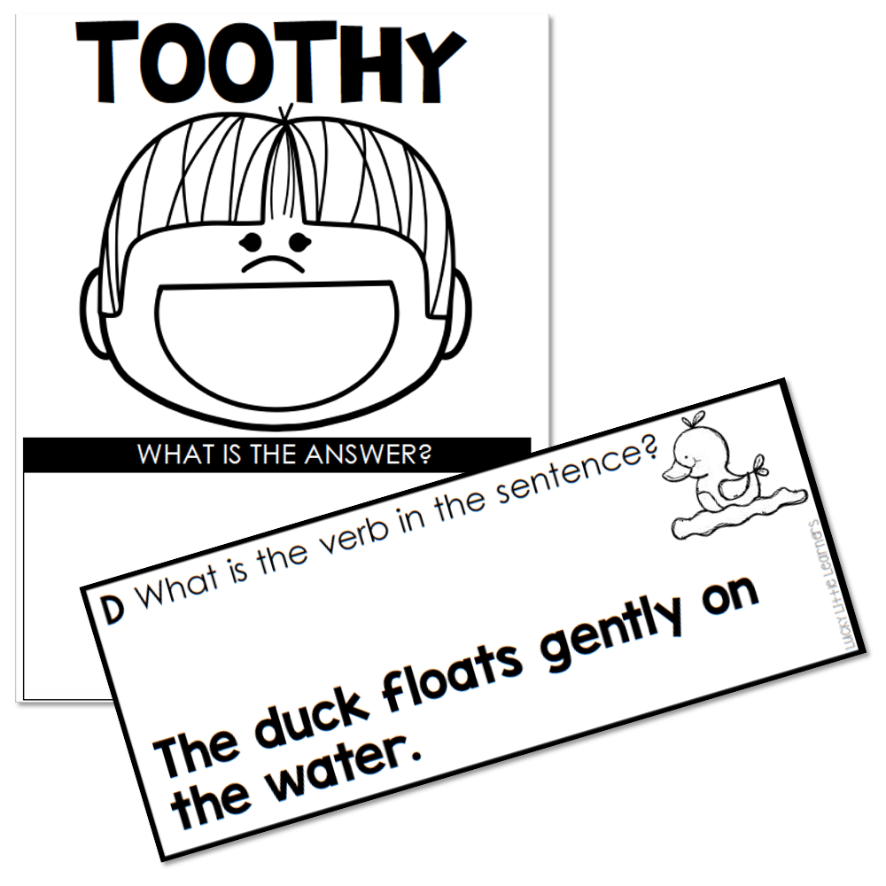 Toothy - Grammar - 2nd and 3rd Grade - Verbs in a Sentence - Lucky ...