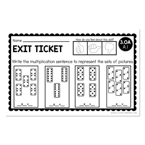3rd Grade Exit Tickets - Operations & Algebraic Thinking - 3.OA A.1 ...
