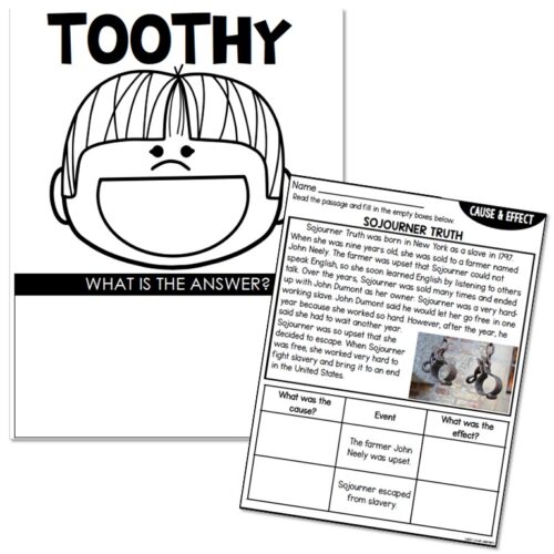 3rd Grade - Reading Toothy Task Cards - Nonfiction - Cause and Effect ...