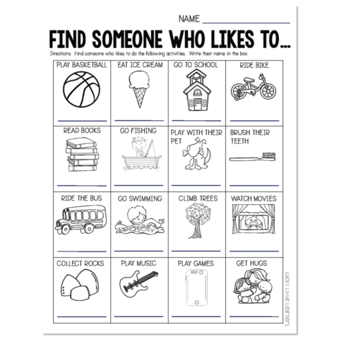 Back to School - Find Someone Who Likes To Scavenger Hunt - Lucky ...