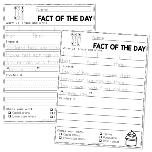 Fun Facts Handwriting Practice - Ii - Lucky Little Learners