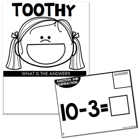 Toothy Boxes Math Toothy - Math - Kindergarten - Addition and Subtraction to 10 - Lucky ...