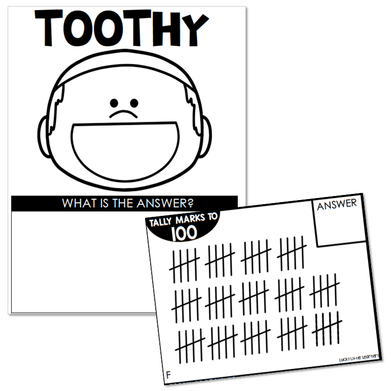 Toothy - Math - Kindergarten - Tally Marks to 100 - Lucky Little Learners