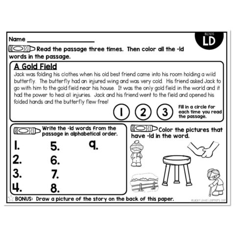 LD - Blends Phonics Mats 2nd Grade - Lucky Little Learners