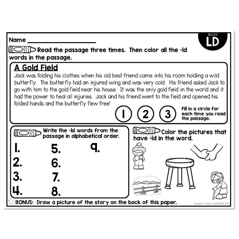 LD - Blends Phonics Mats 2nd Grade - Lucky Little Learners