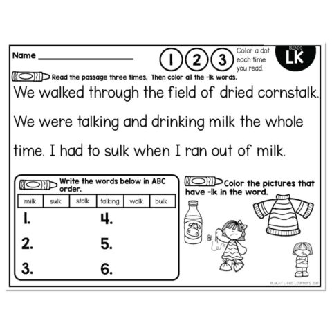 2nd Grade Grammar Center - ABC Order - Lucky Little Learners