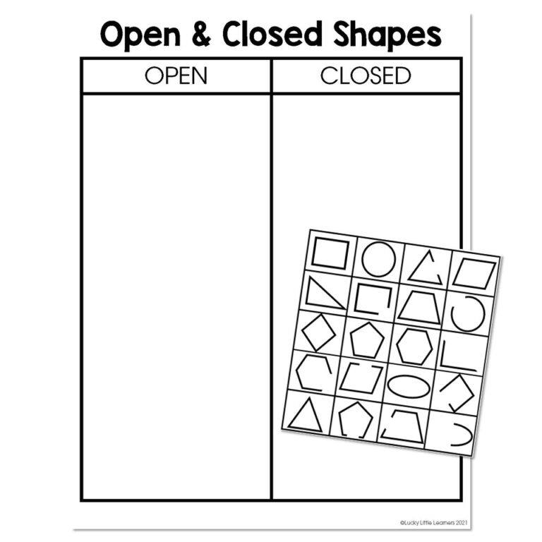 Small Group and Intervention Math Kit - Instructional Resources - Geometry - Open and Closed ...