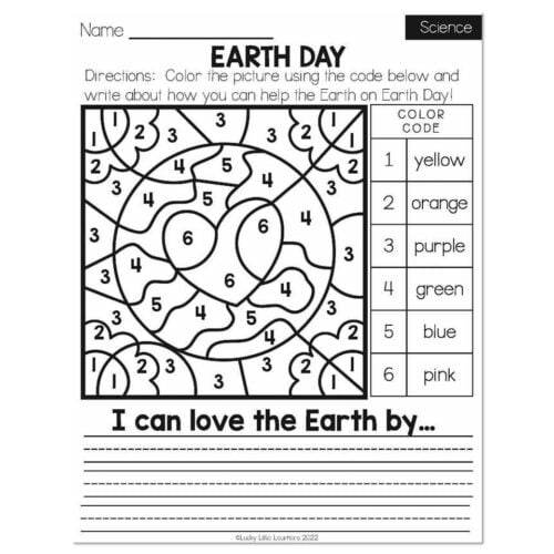 Spring - Early Finishers 1st Grade - Science - Earth Day