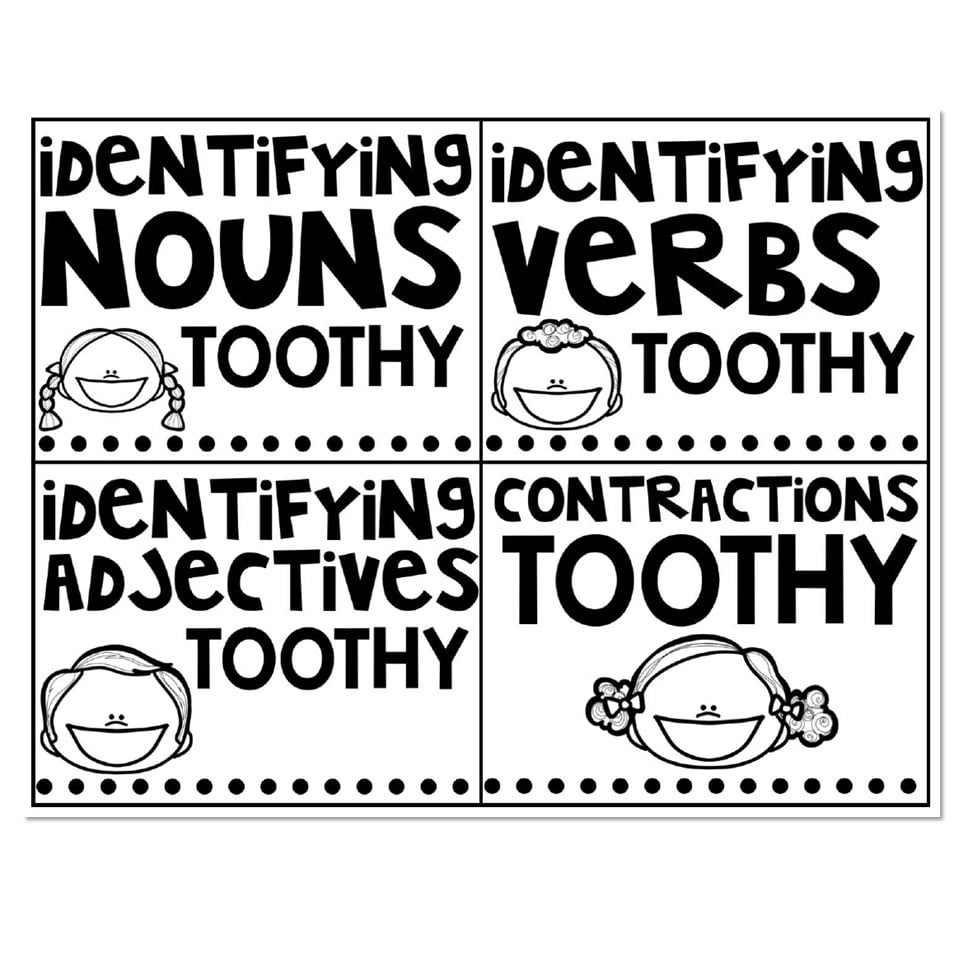 Toothy - Grammar - 2nd and 3rd Grade - Container Covers - Lucky Little ...