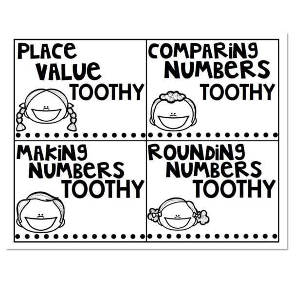 Toothy - Math - 3rd Grade - Container Covers - Lucky Little Learners