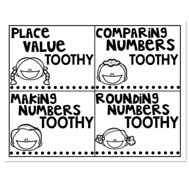 Toothy Boxes Math Toothy - Math - 3rd Grade - Container Covers - Lucky Little Learners