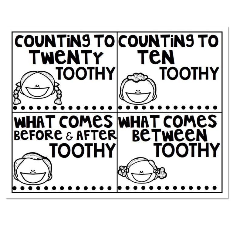 Kindergarten - Math Toothy Task Cards - Container Covers - Lucky Little ...