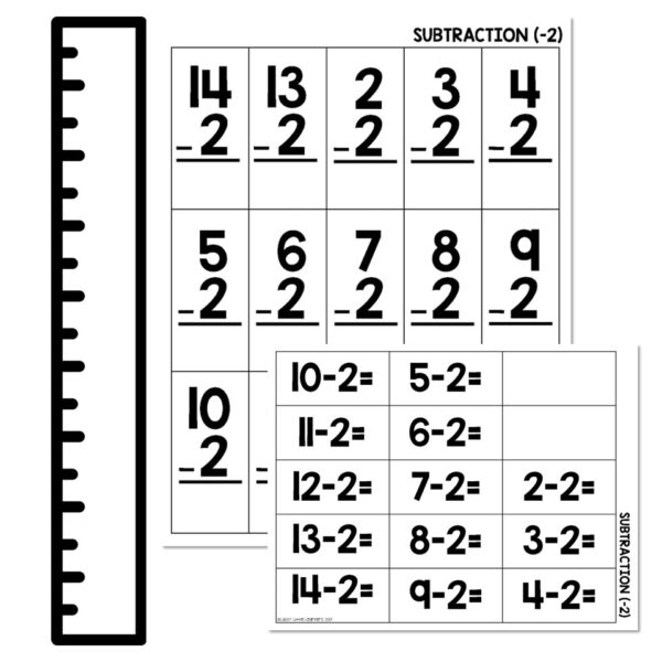 Math Fact Fluency Sticks - Math Fact Fluency Practice - Flashcards ...