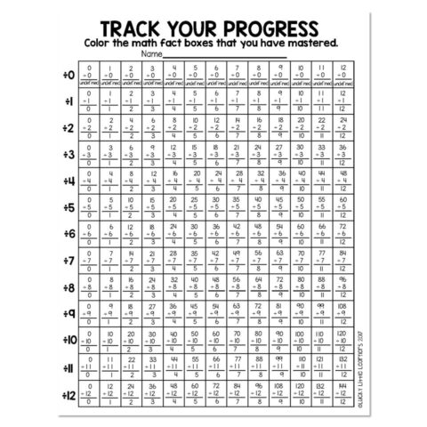 Math Fact Fluency Sticks - Math Fact Fluency Practice - Student ...