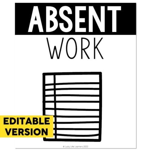 Editable - Classroom Setup - Back to School Resources - Absent Folders ...