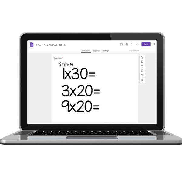 Digital 3rd Grade Spiral Math - Week 10 - Day 2 - Lucky Little Learners