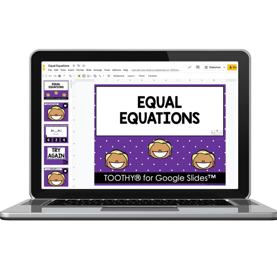 Digital Toothy - Math - Kindergarten - Equal Equations - Lucky Little ...