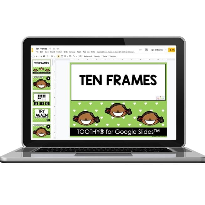 Digital Toothy - Math - Kindergarten - Ten Frames - Lucky Little Learners
