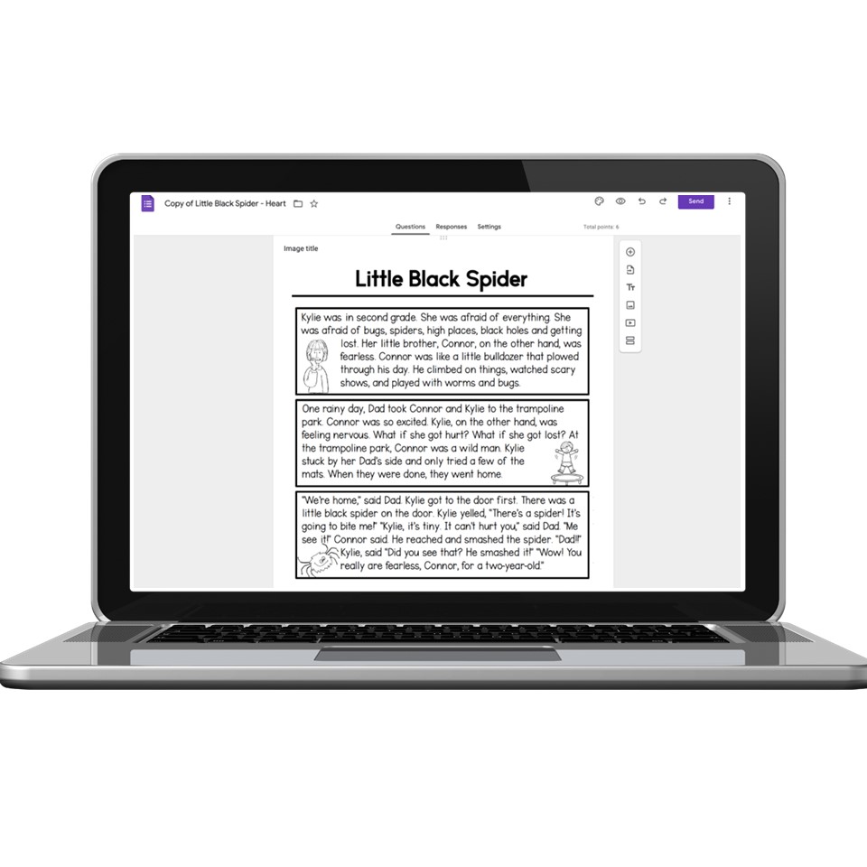 Digital 2nd Grade Reading Passage - Story Structure - Little Black ...