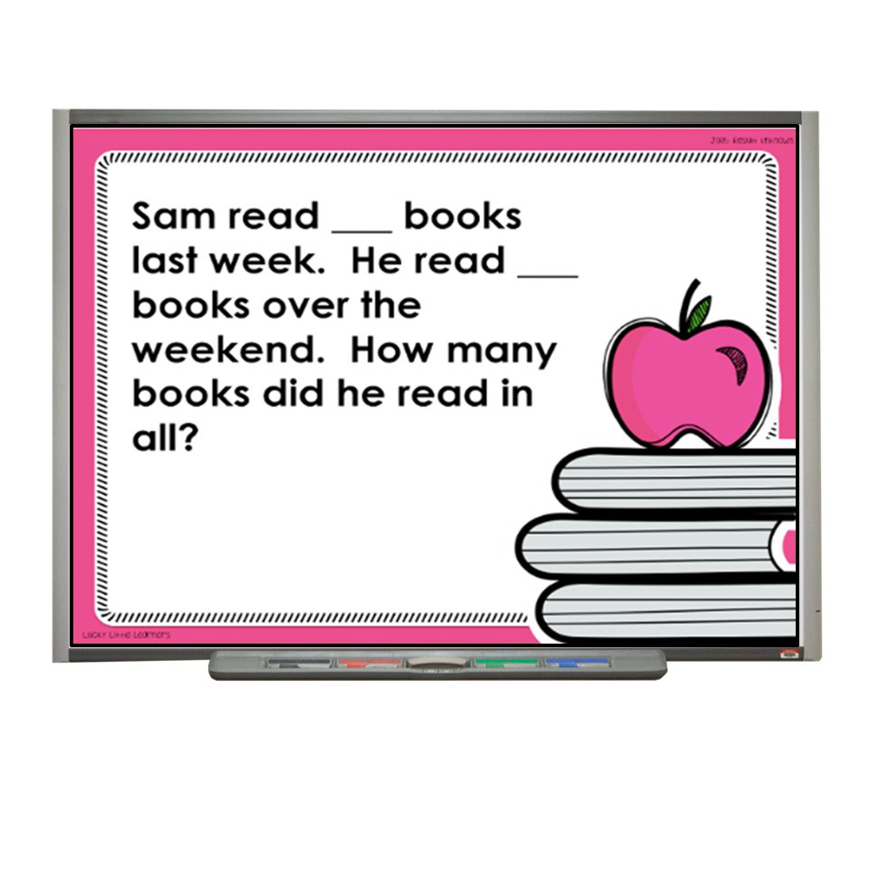 Digital Numberless Word Problems - Joining Slides - Lucky Little Learners