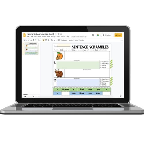 Digital Summer Sentence Scrambles - Level 1 - Page 9 - Lucky Little ...