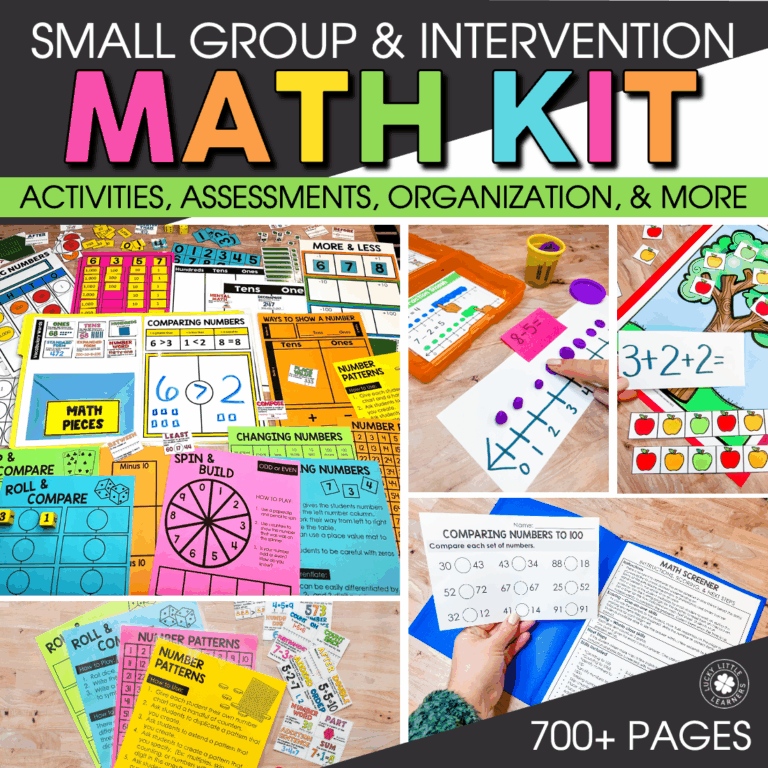 Math Intervention and Small Group Kit - Lucky Little Learners