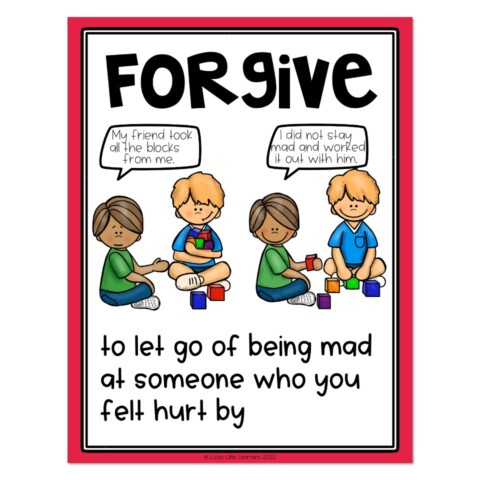 Social Emotional Learning – Forgiveness – Poster - Lucky Little Learners
